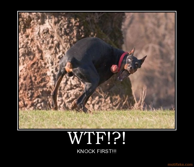 Knock First Motivational Poster